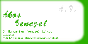 akos venczel business card